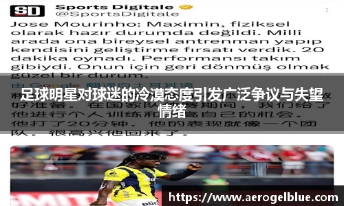 足球明星对球迷的冷漠态度引发广泛争议与失望情绪